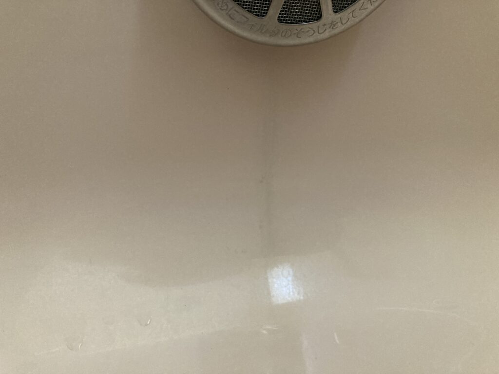 塩により風呂釜が錆びた